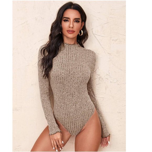 SHEIN | Unity Lettuce Trim Rib-knit Bodysuit (Size S) - Picture 2 of 7